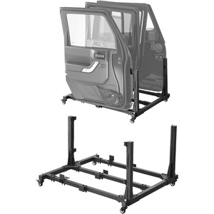 VEVOR Jeep Door Storage Cart, 4 Doors Moveable Storage Cart Rack with Thickened Rubber Cushion, Sturdy Car Door Holder Cart Fit for Jeep Wrangler JK JKU JL Gladiator(Side by Side)