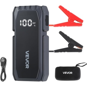 VEVOR Jump Starter, 1500A Peak, Car Jumper Starter Battery Pack, 12V Portable Lithium Battery Booster, Jump Box Power Bank with 3 Modes Flashlight and Jumper Cable, for Up to 6L Gas/4L Diesel Engines