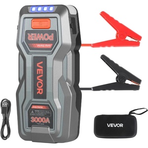 VEVOR Jump Starter, 3000A Peak, Car Jumper Starter Battery Pack, 12V Portable Lithium Battery Booster, Jump Box Power Bank with 3 Modes Flashlight and Jumper Cable, for Up to 9L Gas/7L Diesel Engines