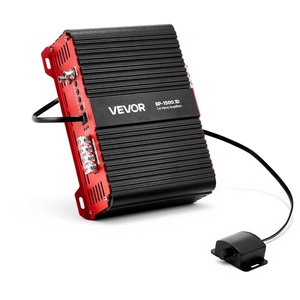 VEVOR Monoblock Car Amplifier, 400W RMS MAX, 1/2/4 Ohm Stable, 1-Channel Class D Car Audio Amplifier with Remote Subwoofer Level Control, Low Pass Filter, Bass Boost & Phase Shift, Volume Controller(1500W)