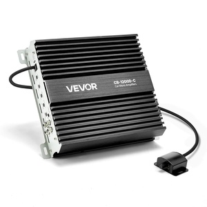 VEVOR Monoblock Car Amplifier, 400W RMS MAX, 1/2/4 Ohm Stable, 1-Channel Class D Car Audio Amplifier with Remote Subwoofer Level Control, Low Pass Filter, Bass Boost & Phase Shift, Volume Controller(1200W)