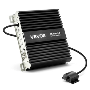 VEVOR Monoblock Car Amplifier, 400W RMS MAX, 1/2/4 Ohm Stable, 1-Channel Class D Car Audio Amplifier with Remote Subwoofer Level Control, Low Pass Filter, Bass Boost & Phase Shift, Volume Controller(800W)