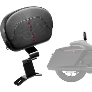 VEVOR Motorcycle Backrest Sissy Bar, Compatible With Harley-Davidson Touring Street Glide Road Glide Road King, 12.2 inch Height Detachable Rider Backrest, For Motorcycles, Black(13-15inch)