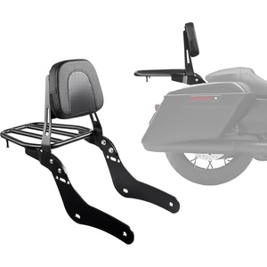 VEVOR Motorcycle Backrest Sissy Bar, Compatible With Harley-Davidson Touring Street Glide Road Glide Road King, 12.2 inch Height Detachable Rider Backrest, For Motorcycles, Black(Honda Rebel CMX)