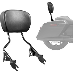 VEVOR Motorcycle Backrest Sissy Bar, Compatible With Harley-Davidson Touring Street Glide Road Glide Road King, 12.2 inch Height Detachable Rider Backrest, For Motorcycles, Black(Passenger Backrest)