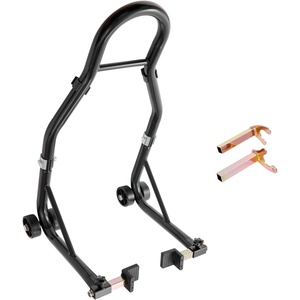 VEVOR Motorcycle Rear Wheel Stand, 850 LBS Load Capacity Heavy Duty Rear Wheel Stand with U + L Fork Swingarm Spool, Adjustabe Motorcycle Lift Jack Stand, for Suzuki Yamaha Honda Kawasaki, Red(Black)