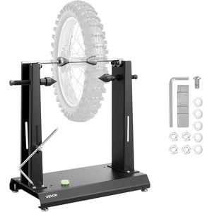VEVOR Motorcycle Wheel Balancer, Tire Balancer & Truing Stand for Hollow & Solid Axle Wheels, Heavy-Duty Design with Adjustable Cones and Truing Pointer for Sport and Dirt Bikes(Hollow & Solid Axle)