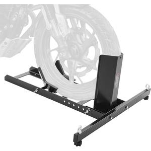 VEVOR Motorcycle Wheel Chock, Max. 1800 lbs Heavy Duty Motorcycle Stand, with 6 Adjustable Holes, Durable Steel Construction, Fits 15″-22″ Wheels, Work with Off-Road and Regular Bikes