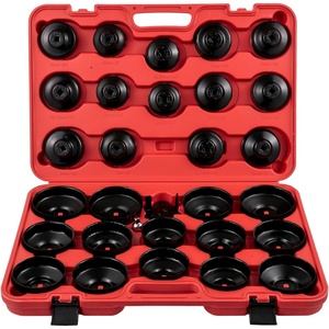 VEVOR Oil Filter Socket Set, 14 Pcs Oil Filter Wrench Set, Sturdy Steel Oil Filter Socket, 3/8″ Oil Filter Socket, Low Profile Oil Filter Socket Set For Easy Access, Oil Filter Wrench Cap Set w/Case(30pcs)