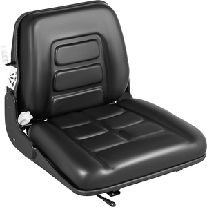 VEVOR PVC Tractor Seat,6″/150MM Adjustable Universal Forklift Seat,3-Stage Weight Mower Seat including Seat Switch, 19″ x 23″ x 19″ Skid Steer Seat, Fit Forklift, Tractor, Skid Loader，Black