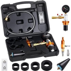 VEVOR Radiator Vacuum Refill Kit, Automotives Cooling System Vacuum & Purge Fill Tool with Gauge, Portable Radiator Coolant Filling Kit with Toolbox, Universal Fit for Most Cars Vans SUVs and Trucks