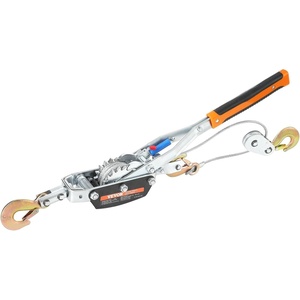 VEVOR Rope Puller, 3/4 Ton (1,653 lbs) Pulling Capacity, with 100′ of 0.6″ dia. Rope, 2 Hook, Come Along Winch, Heavy Duty Ratchet Power Puller Tool for Moving Boats, Securing Items, Transporting Logs(5 Ton)