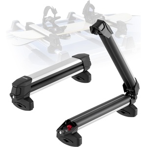 VEVOR Ski & Snowboard Roof Rack, Carry up to 6 Pairs of Skis or 4 Snowboards, 2 PCS Aluminum Universal Car Roof Rack with Lock & Rubber Padding, Carrier for Fishing Rod, Fit Most Slotted Crossbars(Roof Rack (Full))