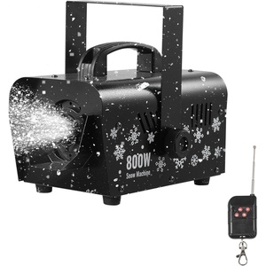 VEVOR Snow Machine, 800W Snow Making Machine with 9 LED RGB Lights and Remote Control, High Output Snowflake Maker Stage Snow Effect for Christmas, Halloween, Wedding, DJ Parties and Valentine’s Day(Black  800w（Upgrade）)