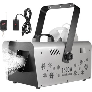 VEVOR Snow Machine, 800W Snow Making Machine with 9 LED RGB Lights and Remote Control, High Output Snowflake Maker Stage Snow Effect for Christmas, Halloween, Wedding, DJ Parties and Valentine’s Day(Silver  1500w)