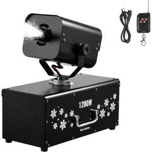 VEVOR Snow Machine, 800W Snow Making Machine with 9 LED RGB Lights and Remote Control, High Output Snowflake Maker Stage Snow Effect for Christmas, Halloween, Wedding, DJ Parties and Valentine’s Day(Black  1200w)