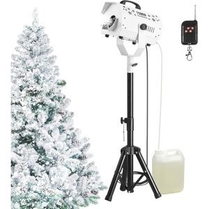 VEVOR Snow Machine, 800W Snow Making Machine with 9 LED RGB Lights and Remote Control, High Output Snowflake Maker Stage Snow Effect for Christmas, Halloween, Wedding, DJ Parties and Valentine’s Day(White  1500w)