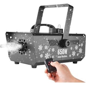 VEVOR Snow Machine, 800W Snow Making Machine with 9 LED RGB Lights and Remote Control, High Output Snowflake Maker Stage Snow Effect for Christmas, Halloween, Wedding, DJ Parties and Valentine’s Day(Black  650w)