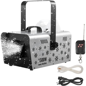 VEVOR Snow Machine, 800W Snow Making Machine with 9 LED RGB Lights and Remote Control, High Output Snowflake Maker Stage Snow Effect for Christmas, Halloween, Wedding, DJ Parties and Valentine’s Day(Silver  1500w（Upgrade）)