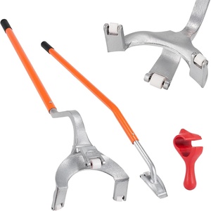 VEVOR Steel Tire Mount Demount Tool 22.5″ to 24.5″ Semi Tire Changing Tool with Extra Bead Holder, Tubeless Truck Bead Breaker Manual Tire Changing Tools for Car Repairing (Yellow)(Orange)