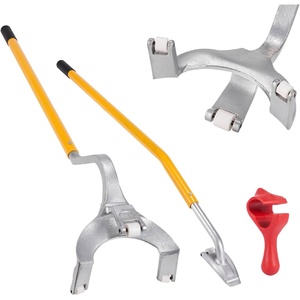 VEVOR Steel Tire Mount Demount Tool 22.5″ to 24.5″ Semi Tire Changing Tool with Extra Bead Holder, Tubeless Truck Bead Breaker Manual Tire Changing Tools for Car Repairing (Yellow)(Yellow)