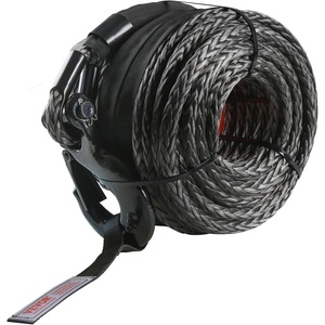 VEVOR Synthetic Winch Rope, 1/2 Inch x 92 Feet 32,000 lbs Synthetic Winch Line Cable Rope with Protective Sleeve + Forged Winch Hook + Pull Strap, Universal Fit for SUV, Large Off-Road Vehicle, Truck(3/8″ – 100 FT)