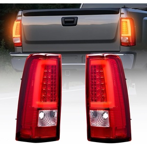 VEVOR Tail Light Assembly Compatible with 2003-2006 Chevy Silverado 1500 1500 HD 2500 2500 HD 3500, 2007-2007 Chevy Classic, 2PCS Driver & Passenger Side LED Taillight Brake Lamps with Bulbs, Red(Red)
