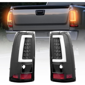 VEVOR Tail Light Assembly Compatible with 2003-2006 Chevy Silverado 1500 1500 HD 2500 2500 HD 3500, 2007-2007 Chevy Classic, 2PCS Driver & Passenger Side LED Taillight Brake Lamps with Bulbs, Red(Black)