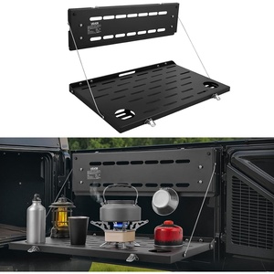VEVOR Tailgate Table, for 2021-2026 Ford Bronco 4 Door Hardtops (Exclude Bronco Sport), 88 lbs Load Capacity, Carbon Steel Foldable Molle Panel Drop Down Table, Rear Door Cargo Storage Rack Shelf(Industrial  Compact)