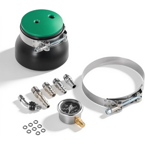 VEVOR Turbo Boost Leak Tester 4″, 3″ 6061 Aluminum End Cap, 0-30 PSI Adapter Gauge Range, Check Test Intake Charge Pipe Pressure Leaks with 4 Pairs of Air Fittings for Turbo Cars, SUVs, Diesel Trucks