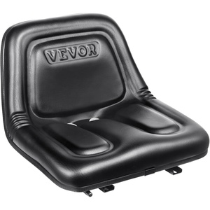 VEVOR Universal Forklift Seat, Fold Down Tractor Seat with Adjustable Angle Back and Micro Switch, 6.3-13.4 inch Extended Slot Comfortable Forklift Seat for Tractor Loader Excavator(One piece style)