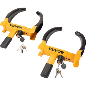 VEVOR Universal Wheel Clamp Lock, 2 Pack Adjustable Anti-Theft Tire Lock, Heavy-Duty Steel for ATV SUV Car Golf Cart Boats Motorcycles, with 6 Keys