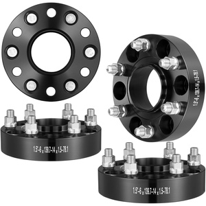 VEVOR Wheel Spacers, 2″ 6″x5.5″ Wheel Adapters, 6 Lug Forged Spacer, 78.1 mm Bore Hubcentric M14 x1.5 Studs Spacers, Fit for 1984-2018 Chevrolet, GMC, and Cadillac, 4 PCS Black(1.5″)