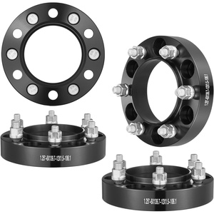 VEVOR Wheel Spacers, 2″ 6″x5.5″ Wheel Adapters, 6 Lug Forged Spacer, 78.1 mm Bore Hubcentric M14 x1.5 Studs Spacers, Fit for 1984-2018 Chevrolet, GMC, and Cadillac, 4 PCS Black(1.25″)