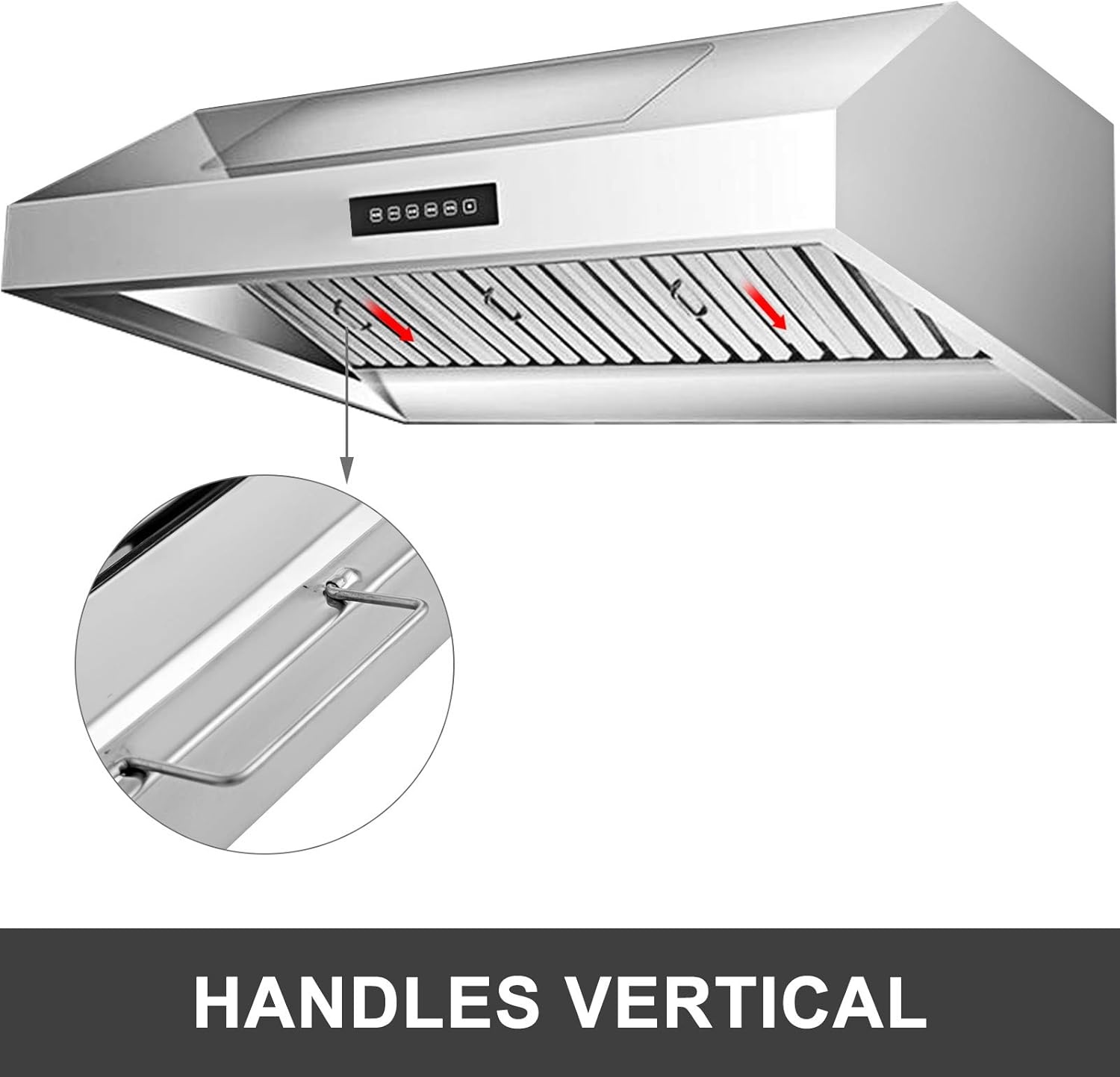 image:imageVBENLEM Pack of 6 Hood Filters 195W x 195H Inch 430 Stainless Steel 4 Grooves Commercial Hood Filters Range Hood Filter for Grease Rated Commercial Kitchen Exhaust Hoods195W x 245H Inch