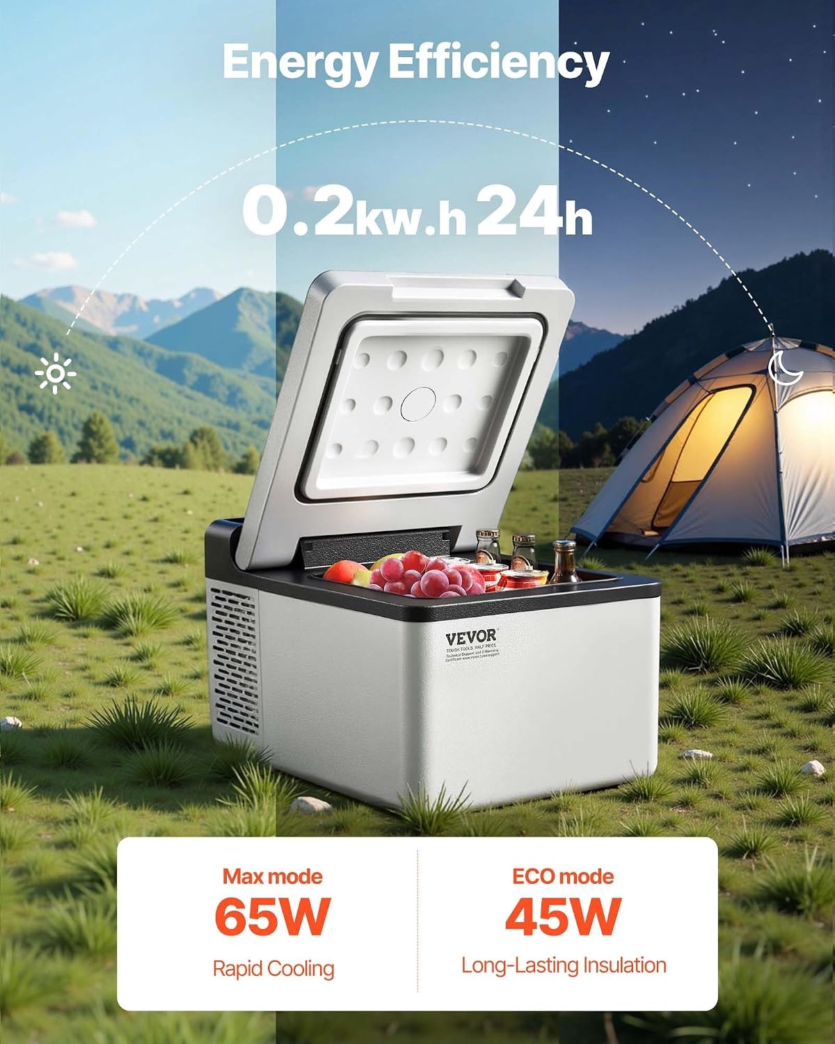 image:imageVEVOR 10 Quart 12 Volt Portable Mini Freezer Car Compressor Fridge Cooler10QT