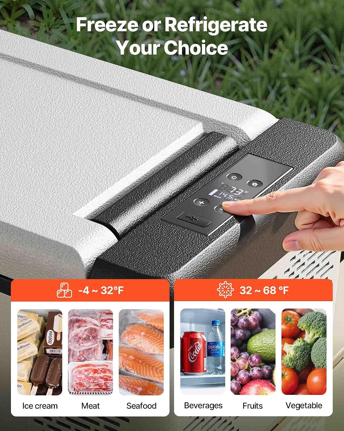image:imageVEVOR 10 Quart 12 Volt Portable Mini Freezer Car Compressor Fridge Cooler10QT