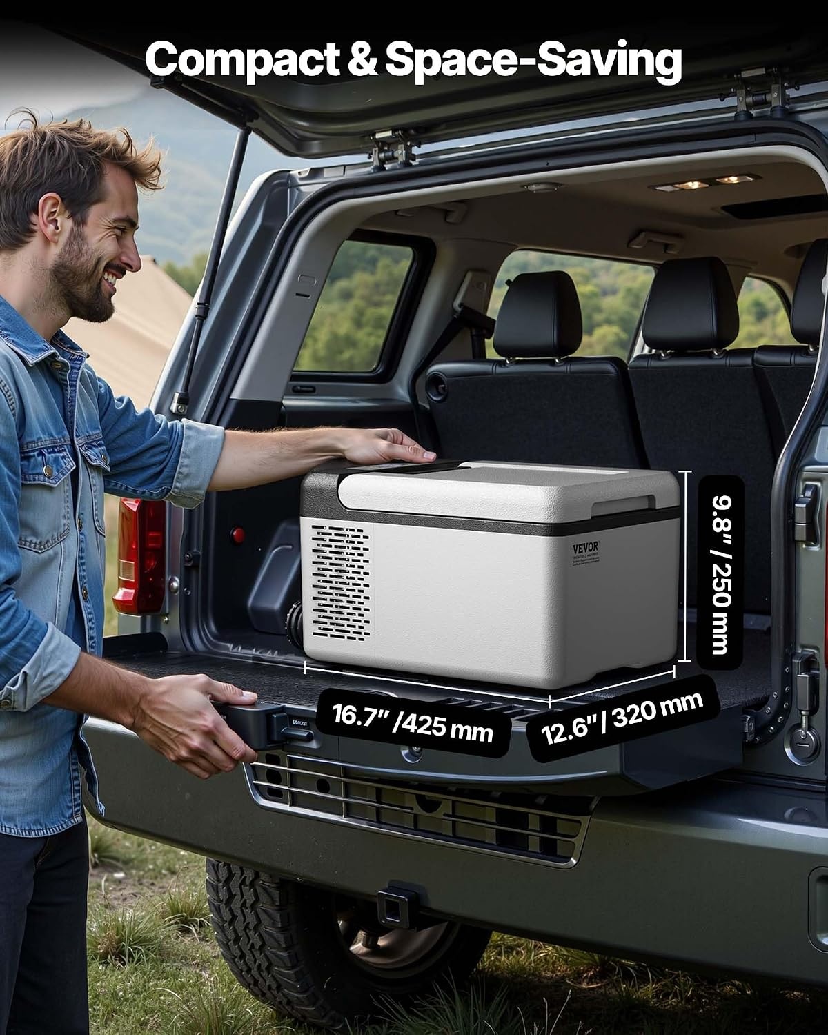 image:imageVEVOR 10 Quart 12 Volt Portable Mini Freezer Car Compressor Fridge Cooler10QT