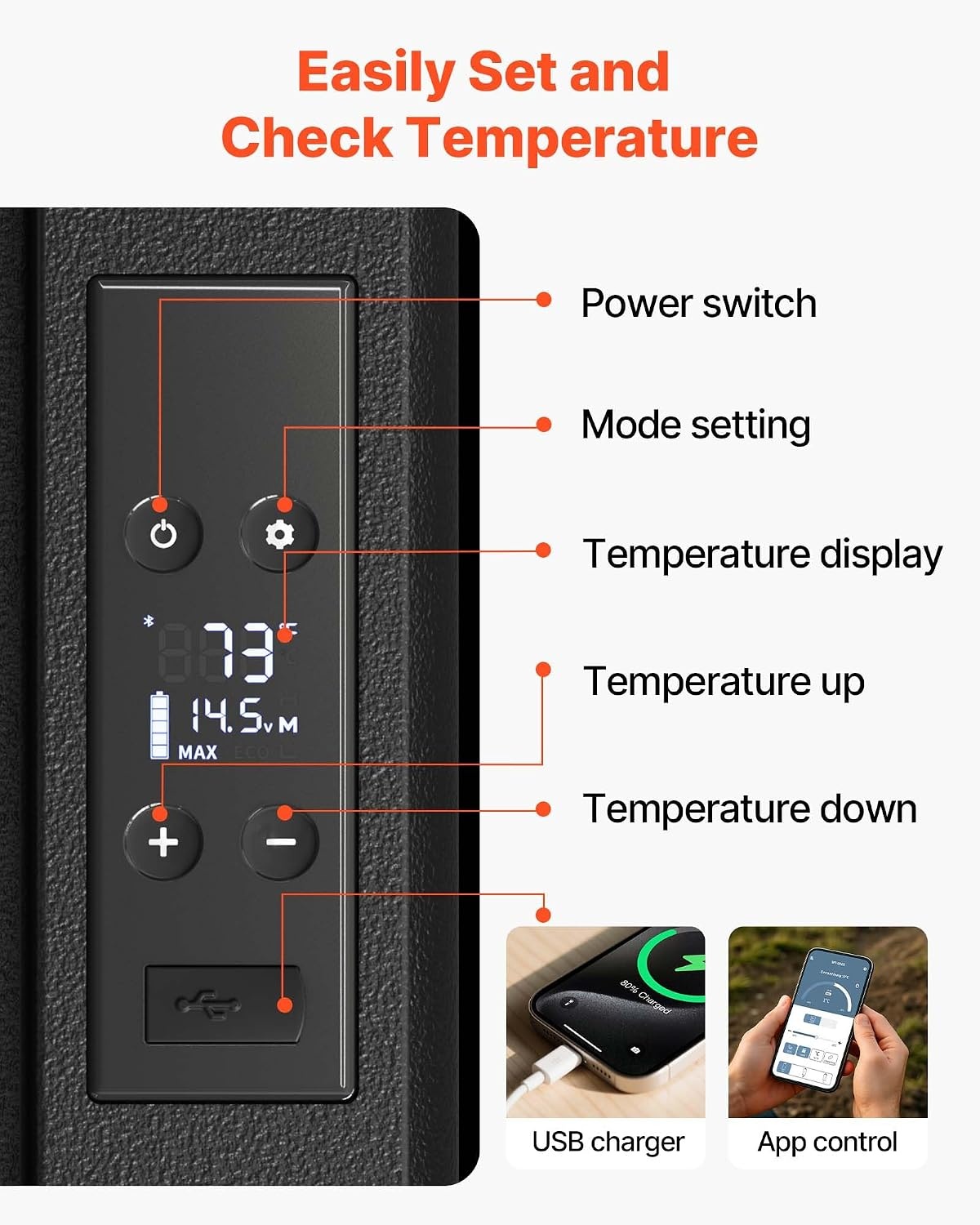 image:imageVEVOR 10 Quart 12 Volt Portable Mini Freezer Car Compressor Fridge Cooler10QT