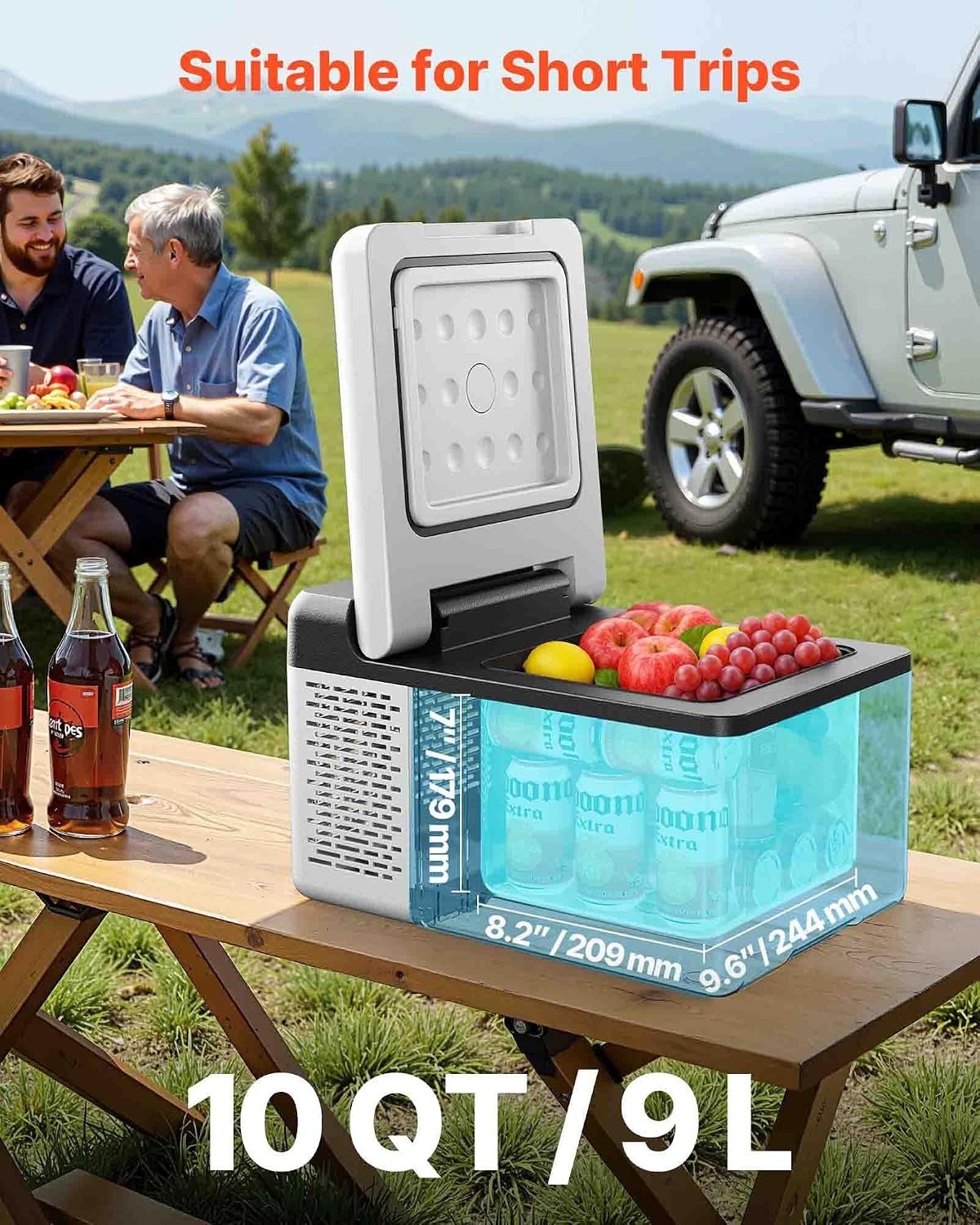 image:imageVEVOR 10 Quart 12 Volt Portable Mini Freezer Car Compressor Fridge Cooler10QT