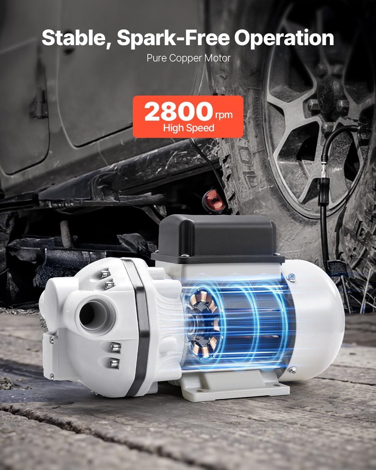 image:imageVEVOR 12V DEF Transfer Pump Kit 85 GPM Diaphragm Irrigation Self Priming Electric Water Pump with 58 Gallon Tank Automatic Nozzle 1312 ft Hose 2625 ft Lift for Diesel Exhaust Fluid UreaPump