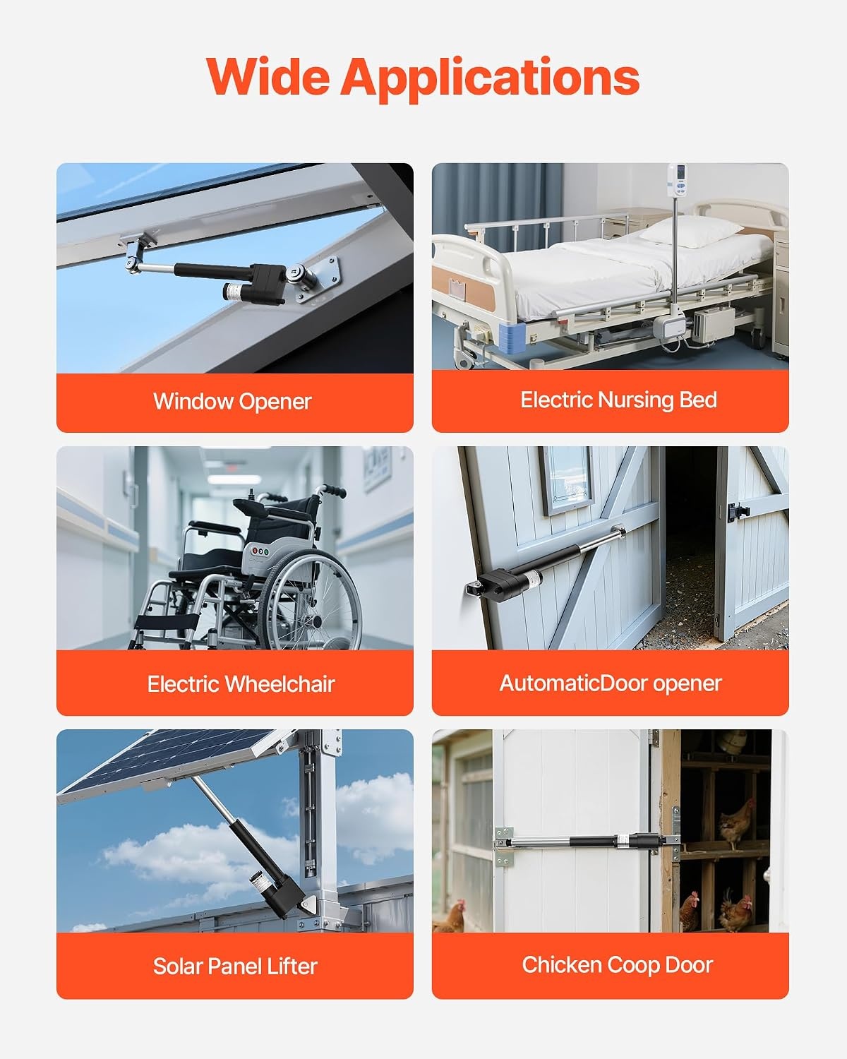 image:imageVEVOR 12V Linear Actuator 787 Inch Ultra HeavyDuty 2023lbs9000N Linear Motion Actuator IP65 Waterproof 02s with Mounting Brackets for Industrial Machinery Vessels Heavy Lifting Systems8 Inch