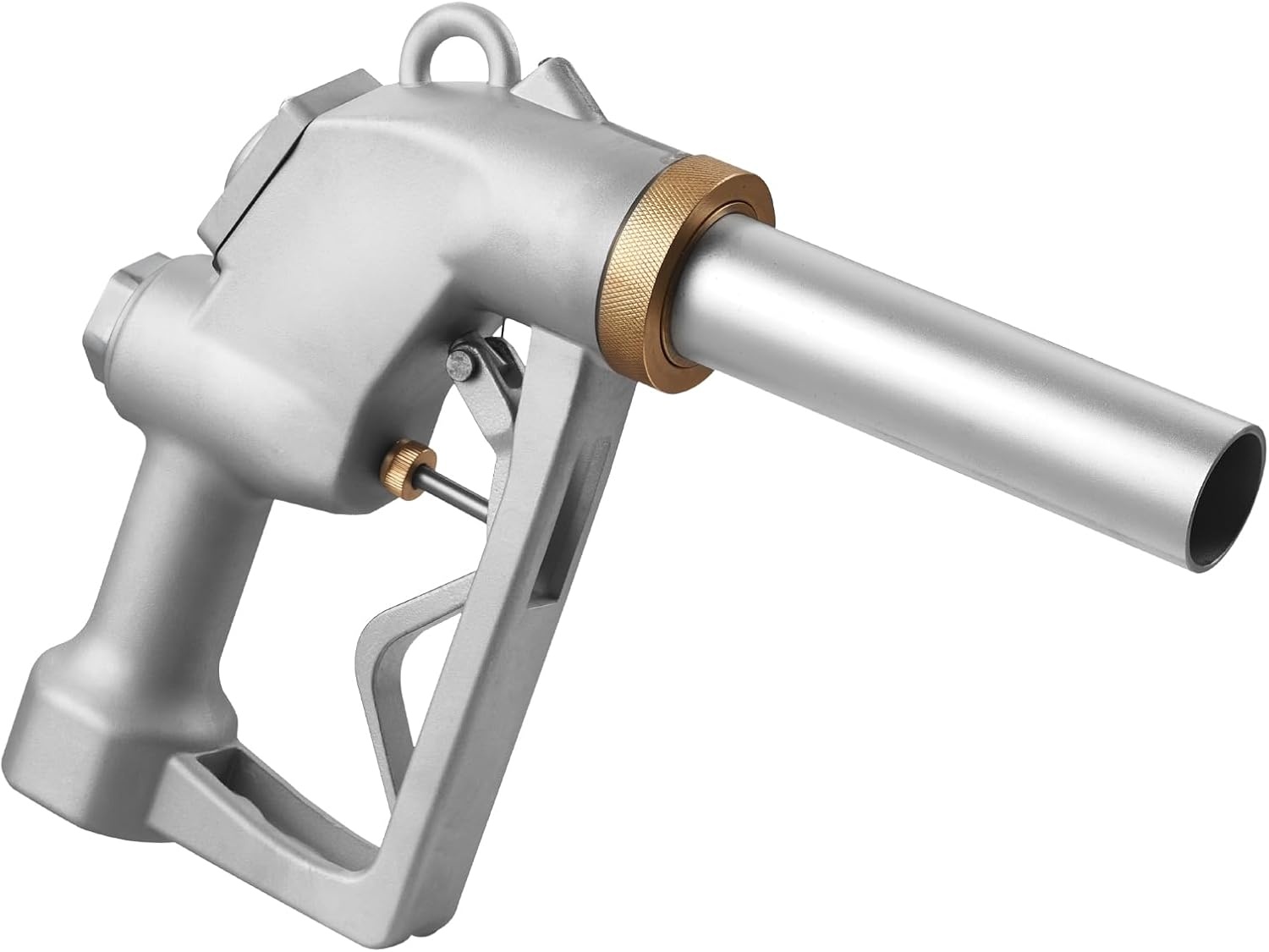 image:imageVEVOR 15 Inch Barb Automatic Fuel Nozzle with Swivel Max Flow Rate 37 GPM Auto Shut Off Diesel Gas Pump Nozzle with 3Speed Trigger Lock amp 15 Inch OD40 mm Spout for Gasoline Diesel KeroseneSilver