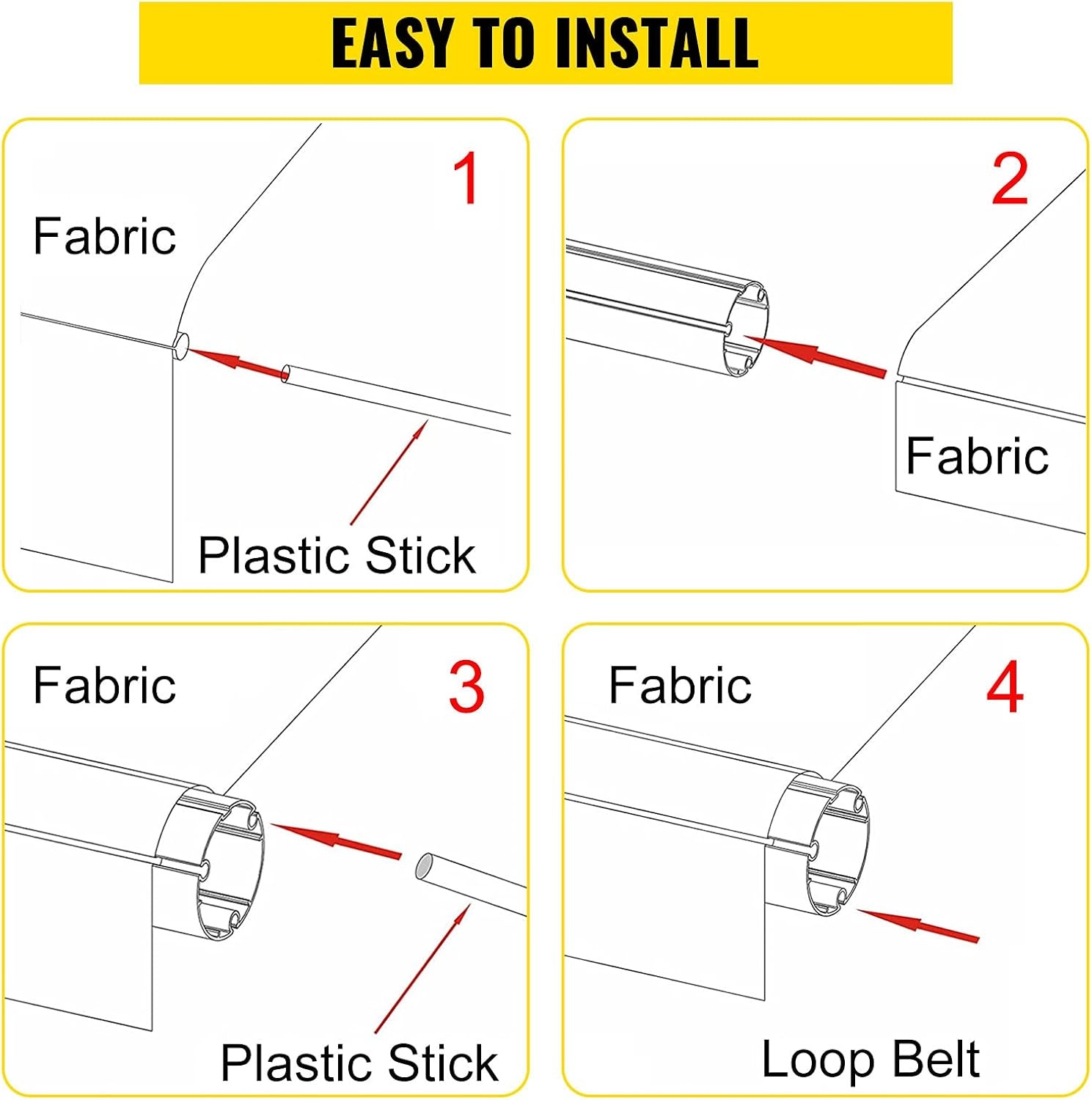 image:imageVEVOR 20 RV Awning Vinyl Fabric Ocean Blue Fade 15oz Weather Shield Easy Install Compatible with Major Brands20 FT
