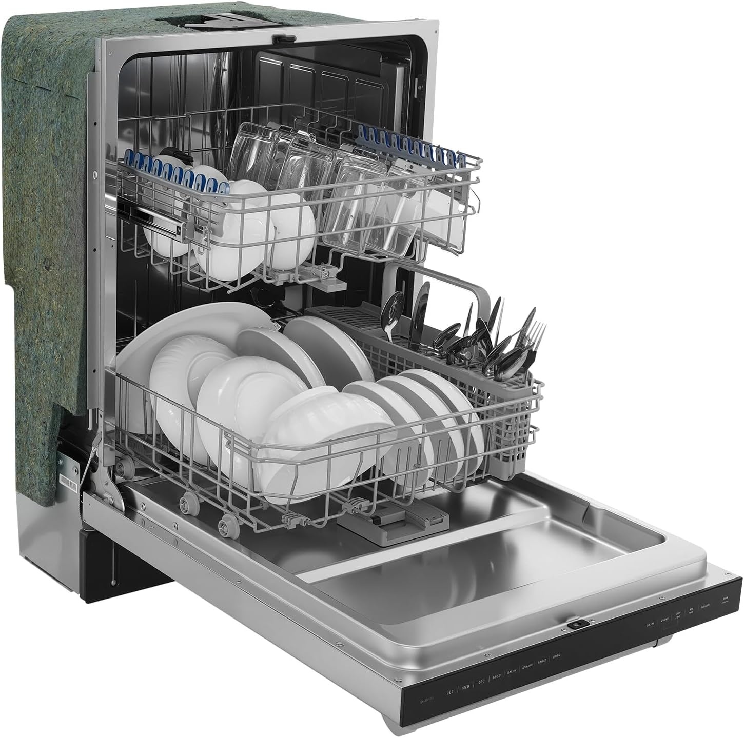 image:imageVEVOR 24 Inch BuiltIn Dishwasher Stainless Steel Tub 14 Place Settings and 8 Washing Programs 2382 x 252 x 3378 Inch LowNoise Dishwashing Machine with UpperLower Racks and Zoned Storage
