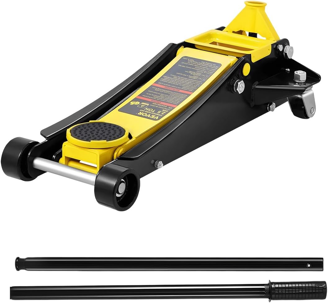 image:imageVEVOR 25 Ton Low Profile HeavyDuty Steel Racing Floor Jack with Dual Pistons Quick Lift Pump Lifting Range 364194925 Ton Steel