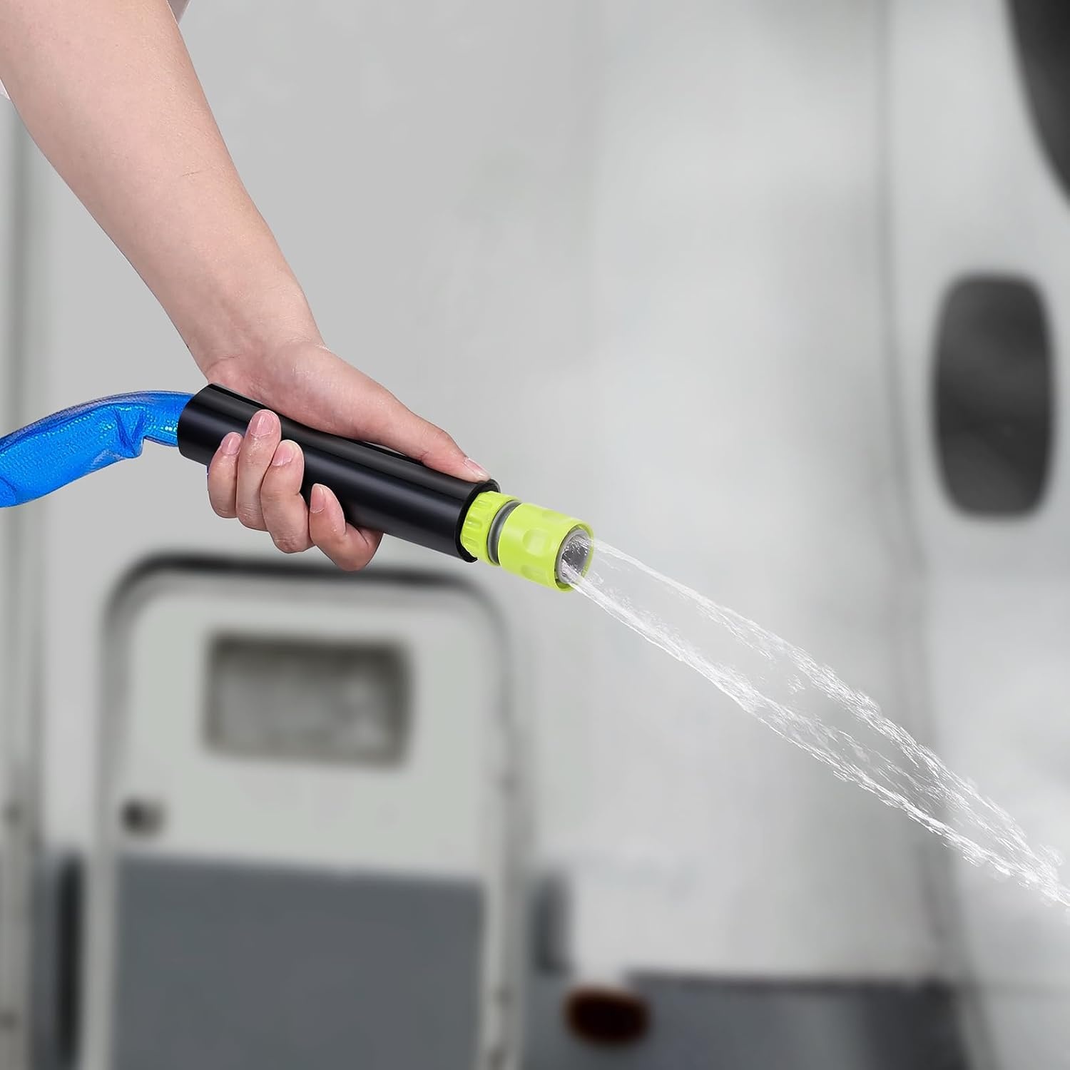 image:imageVEVOR 30ft Heated Water Hose for RV Heated Drinking Water Hose with Corrugated Cover Antifreeze to 45F Automatic Selfregulating 58 ID with 34 GHT Adapter Lead and BPA Free25FT