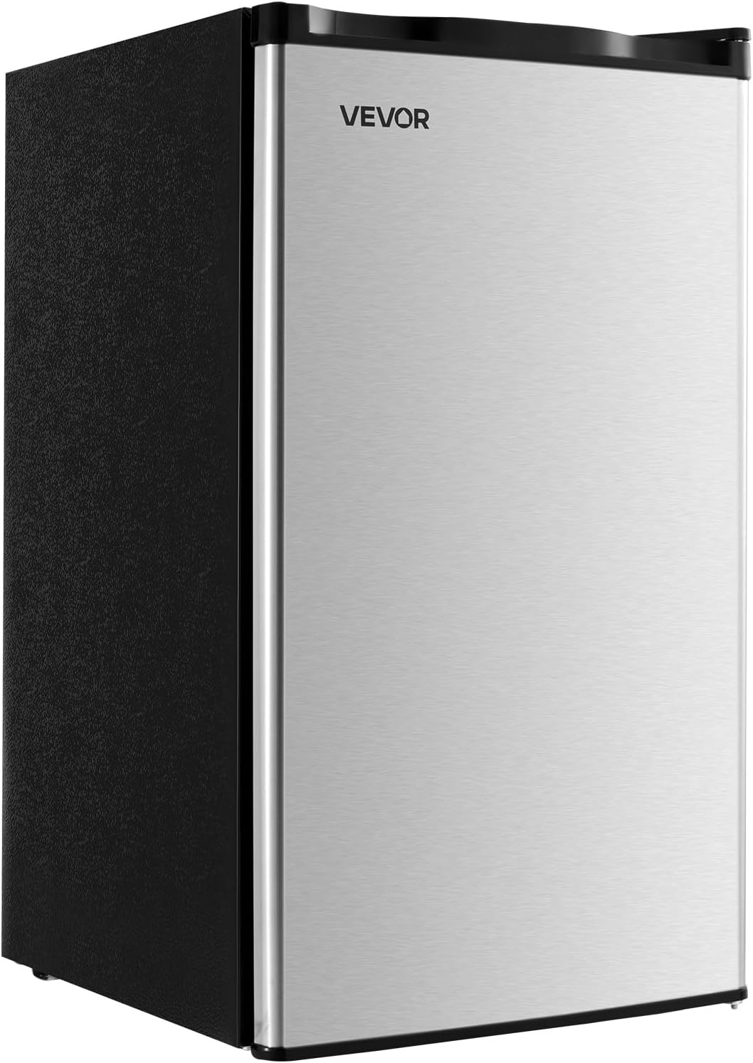 image:imageVEVOR 32 CuFt Mini Fridge with Freezer Single Door Compact Refrigerator with Micron Freezer Zone 7Mode Adjustable Temp Energy Efficient Dorm Fridge Reversible Door Low Noise Brushed Steel