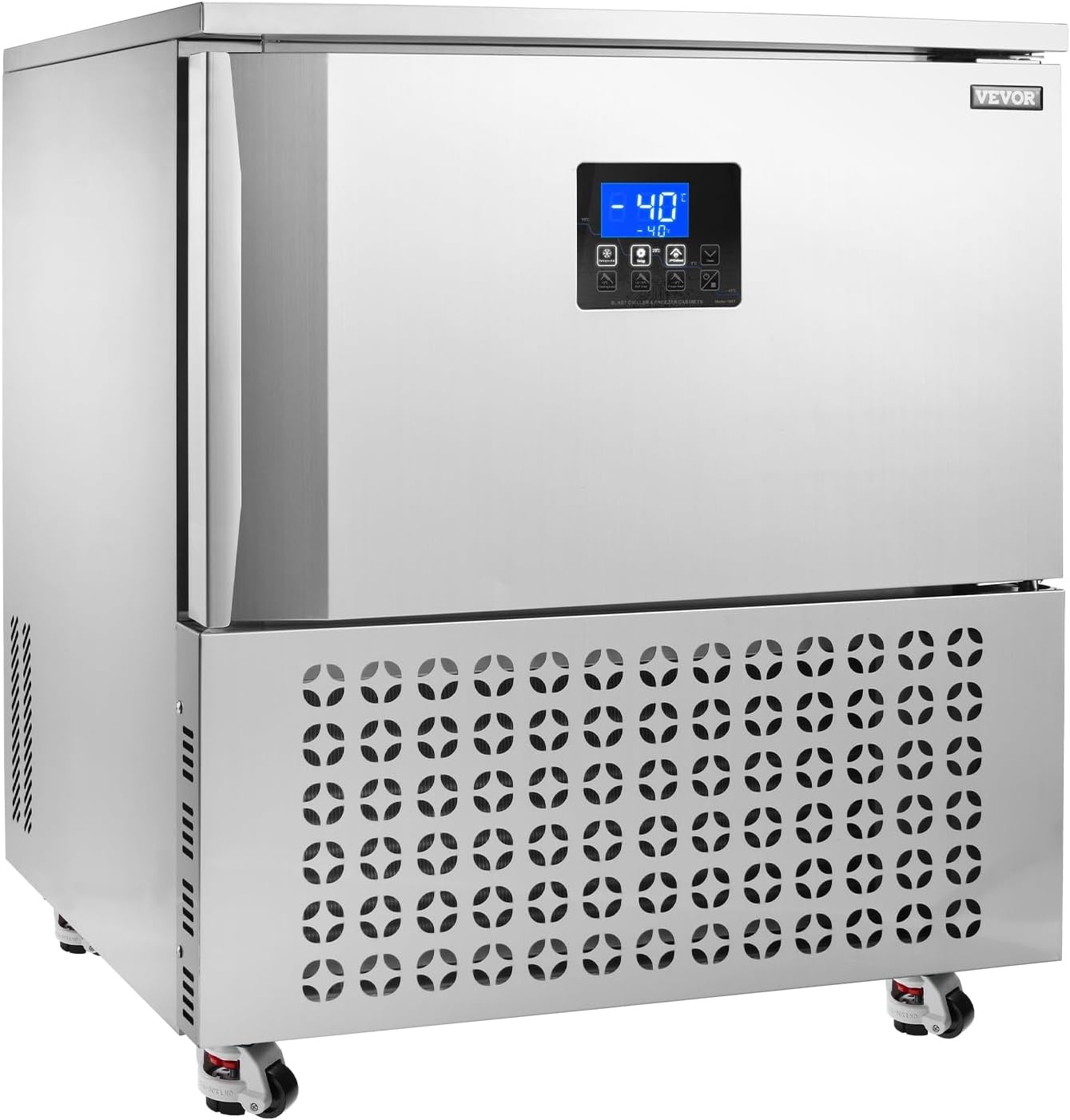 image:imageVEVOR 32L Blast Freezer 4 Trays Commercial Freezers Flashlt3168Fgt Mini Countertop Shock Frozen for Home 360 Fan Cooling Batch Freeze 304 Stainless Steel Blast Chiller for Seafood Ice Cream114L