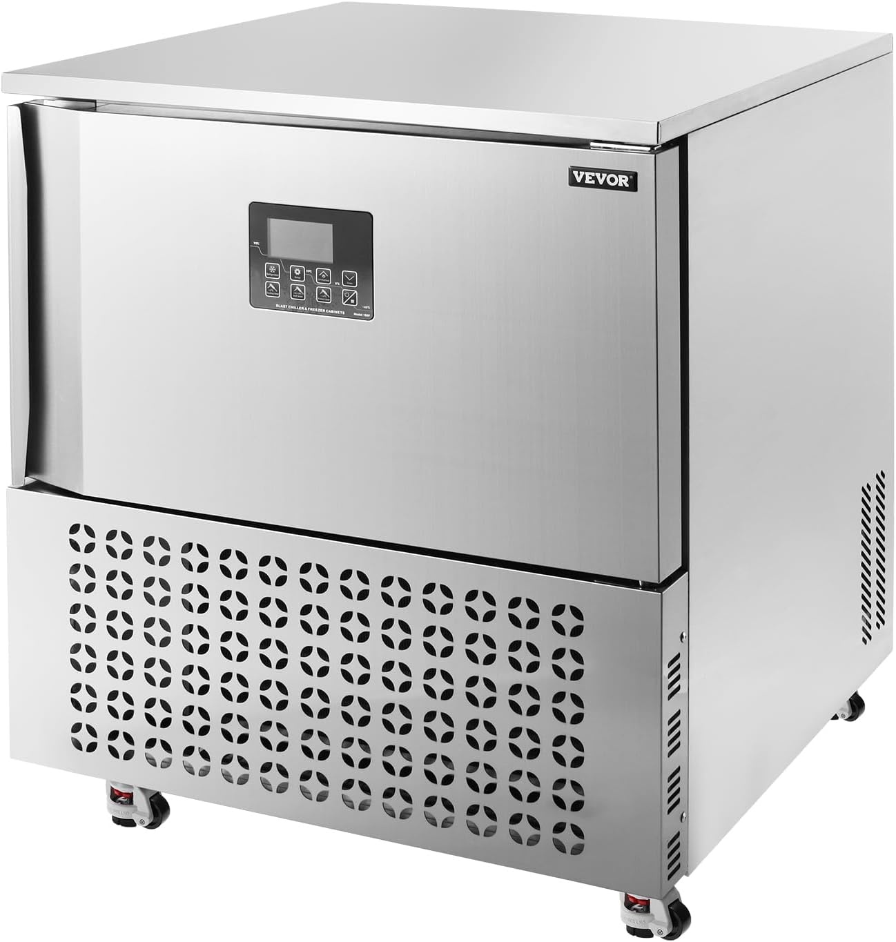 image:imageVEVOR 32L Blast Freezer 4 Trays Commercial Freezers Flashlt3168Fgt Mini Countertop Shock Frozen for Home 360 Fan Cooling Batch Freeze 304 Stainless Steel Blast Chiller for Seafood Ice Cream114L